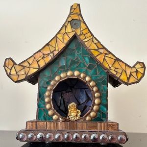 Mosaic Spirit House Sculpture for Wealth